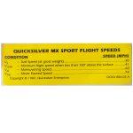Label, Flight Speeds Sport 886-03