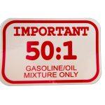 Label, Gas/Oil Mixture 936-01