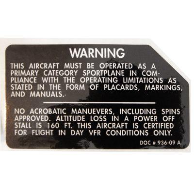 Operating Limits, Label